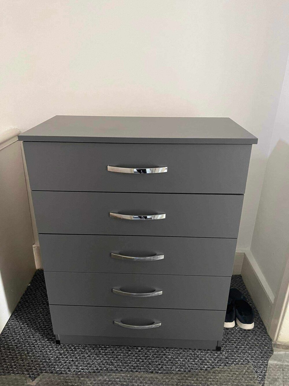 Classic 5-Drawers in Grey | Fully Assembled | Large Storage Solution - Image 2