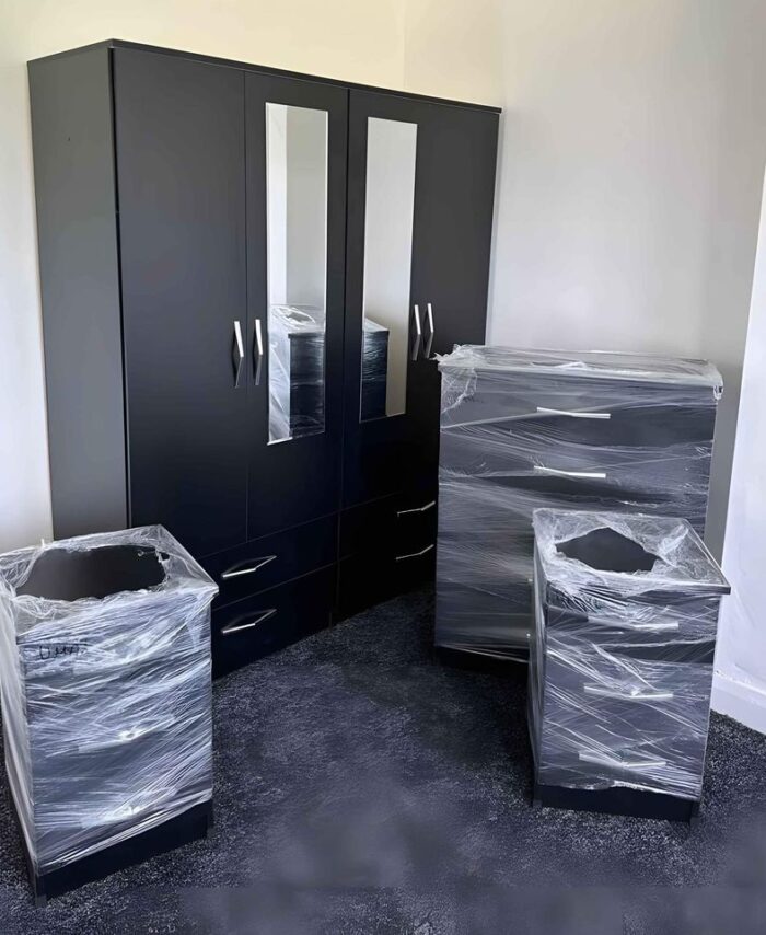 4 door wardrobe set