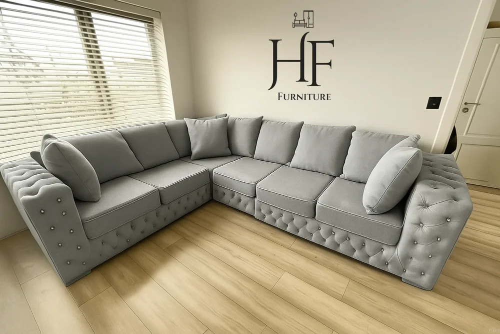 ASHTON CORNER 2C3 SEATER SOFA SILVER