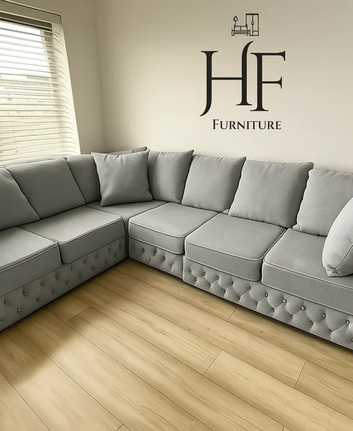 ASHTON CORNER 2C3 SEATER SOFA SILVER