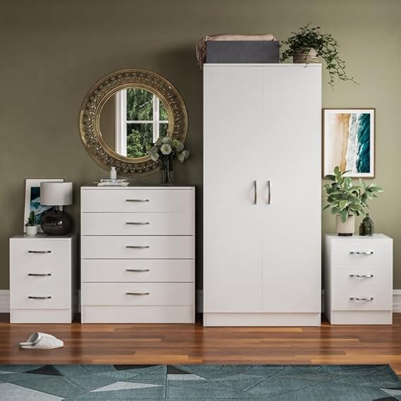 2-Door Simple Wardrobe Set