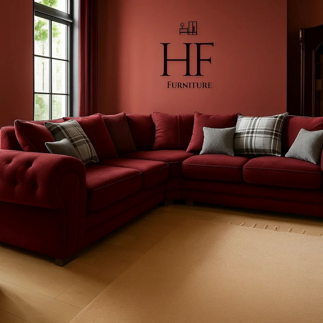 VERONA CHENILLE CORNER SOFA