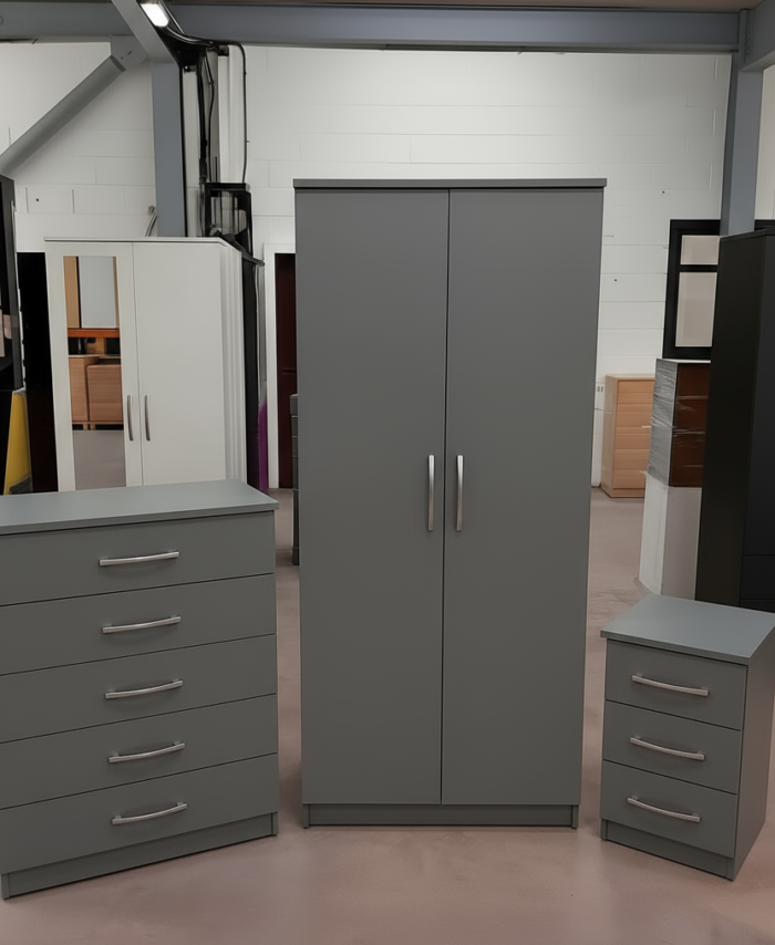 2-Door Wardrobe Set