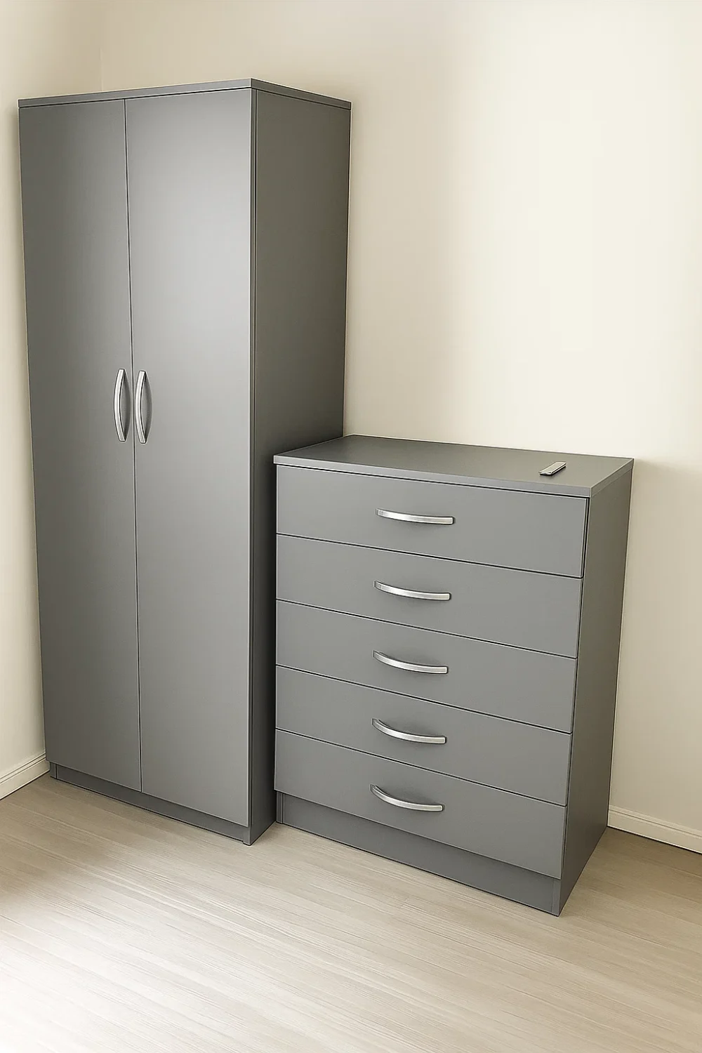 2 door plain wardrobe