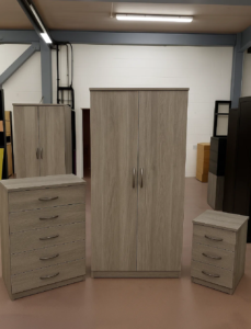 2-door plain wardrobe set