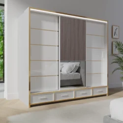 sliding wardrobe doors white