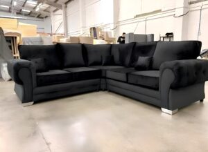 Black - High Back Verona Corner Sofa