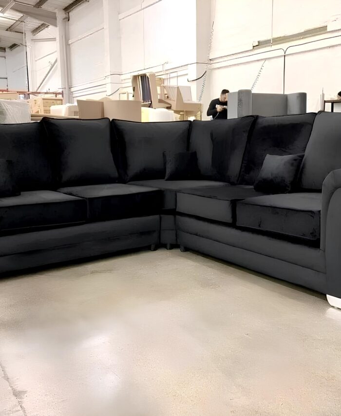Black - High Back Verona Corner Sofa