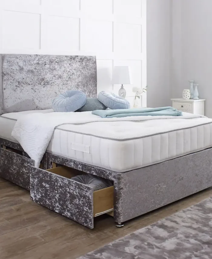 Crushed Velvet Divan Bed