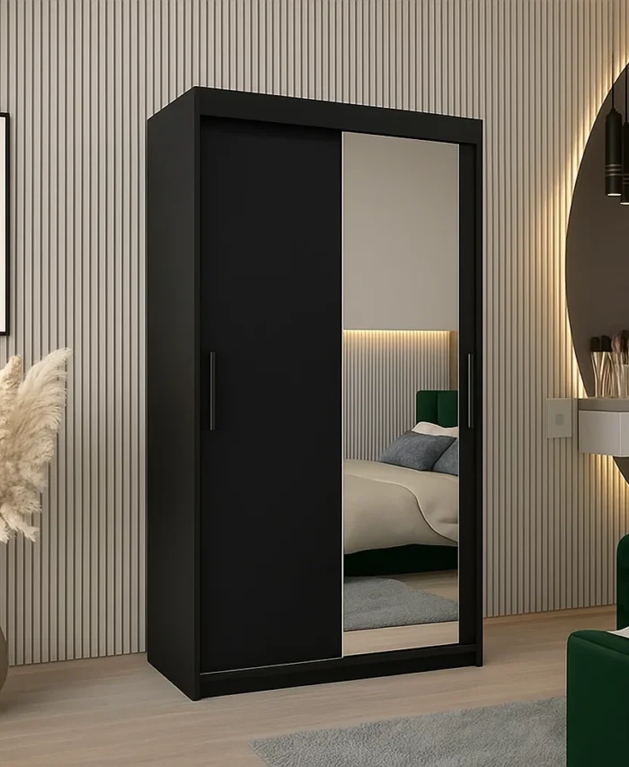 120cm Mirror Sliding Door Wardrobe