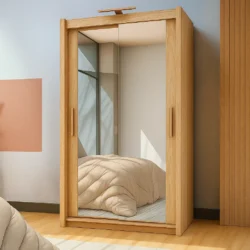 120cm Mirrored Sliding Door Wardrobe