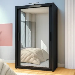 150cm Mirrored Sliding Door Wardrobe