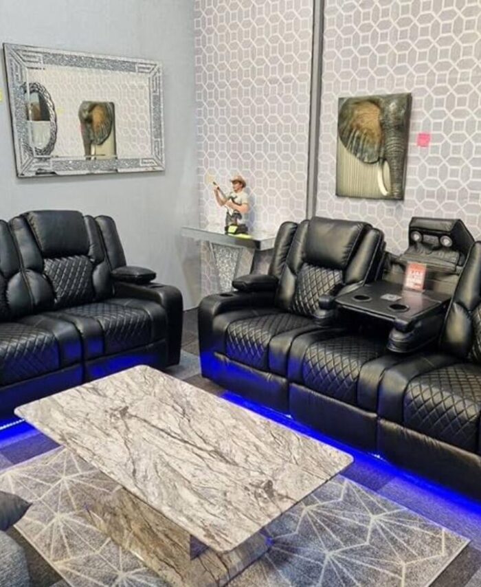 Leather Recliner Sofa