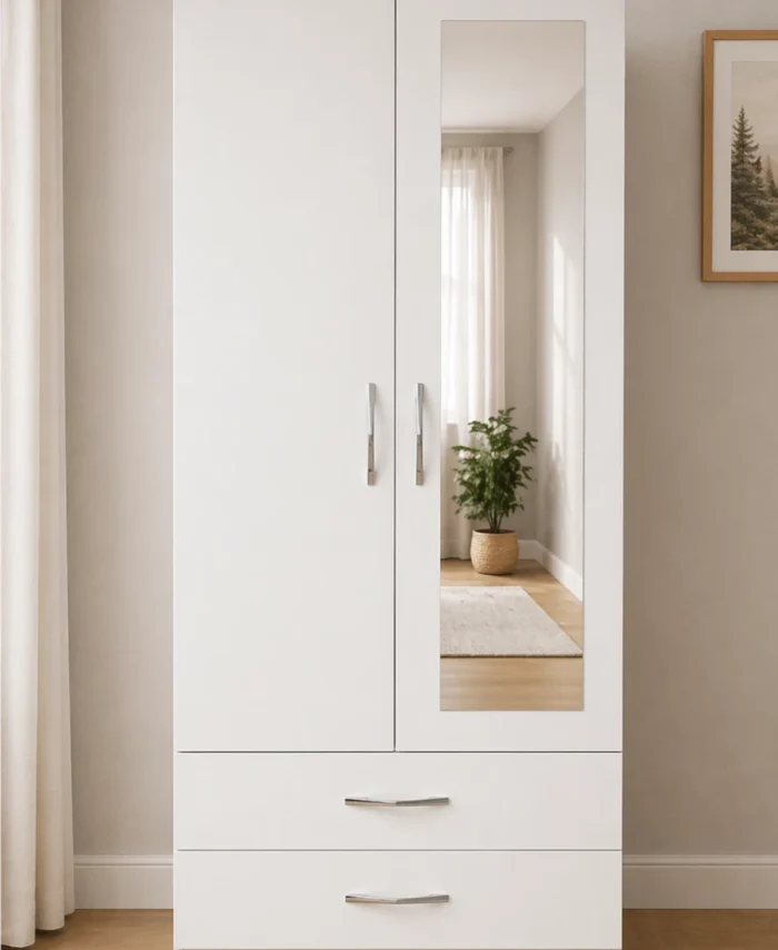 Double Wardrobe with Mirror