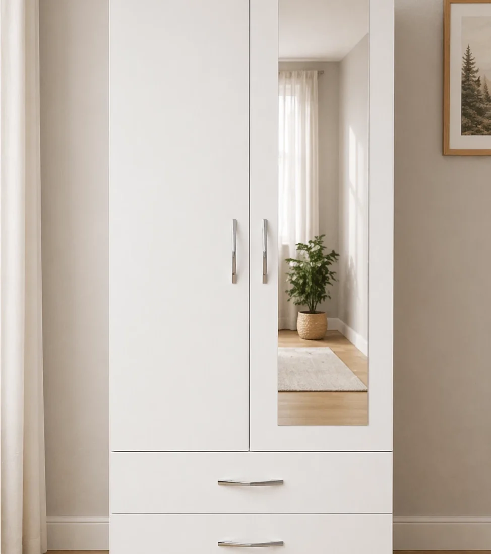 Double Wardrobe with Mirror