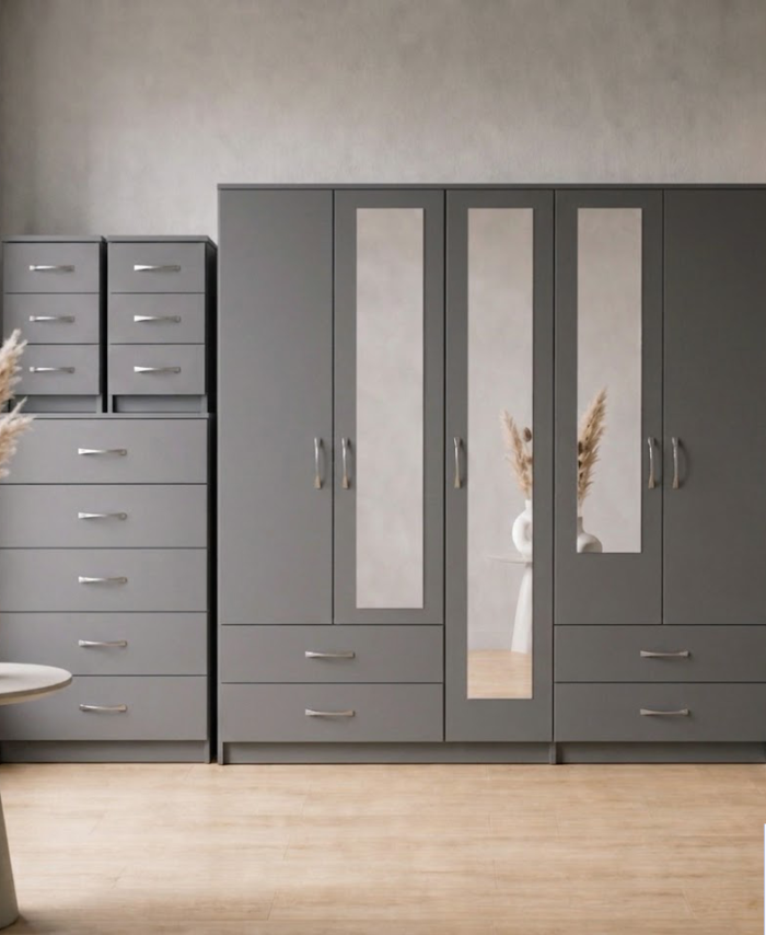 grey-5-door-mirrored-wardrobe-set-with-chest-of-drawers-and-bedside-table-ready-assembled-uk