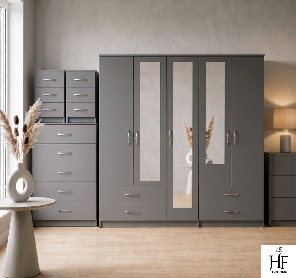 grey-5-door-mirrored-wardrobe-set-with-chest-of-drawers-and-bedside-table-ready-assembled-uk