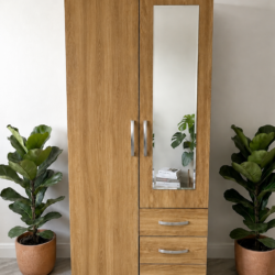 Oak ready assembled mirrored wardrobe UK