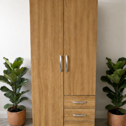 Oak ready assembled 2 door wardrobe with 3 drawers UK