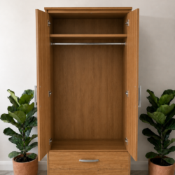 Oak ready assembled open wardrobe UK