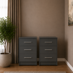 Shop our ready assembled grey 4-door mirror wardrobe bedroom furniture set. Free UK delivery. From £119 at HF Furnitures.