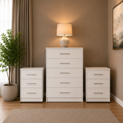 Shop our ready assembled white 4-door mirror wardrobe bedroom furniture set. Free UK delivery. From £119 at HF Furnitures.