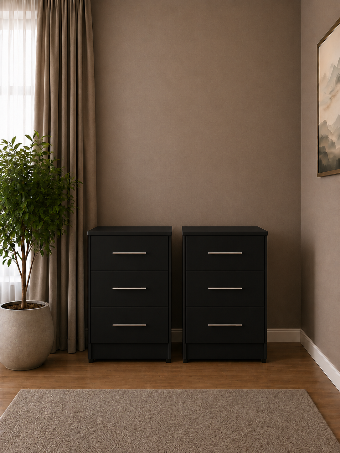Shop our ready assembled black 4-door mirror wardrobe bedroom furniture set. Free UK delivery. From £119 at HF Furnitures.