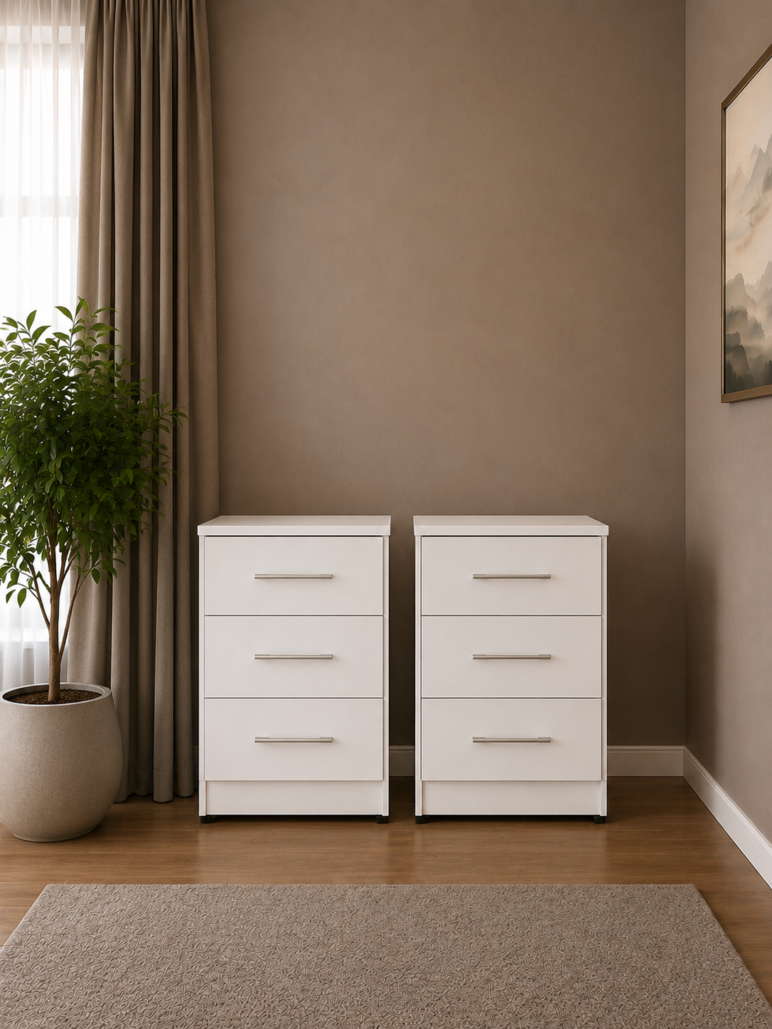 Shop our ready assembled white 4-door mirror wardrobe bedroom furniture set. Free UK delivery. From £119 at HF Furnitures.