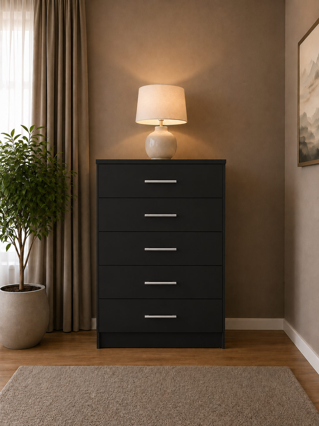 Shop our ready assembled black 4-door mirror wardrobe bedroom furniture set. Free UK delivery. From £119 at HF Furnitures.