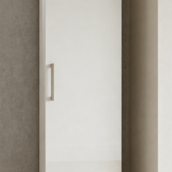 White single door narrow wardrobe, ready assembled, UK